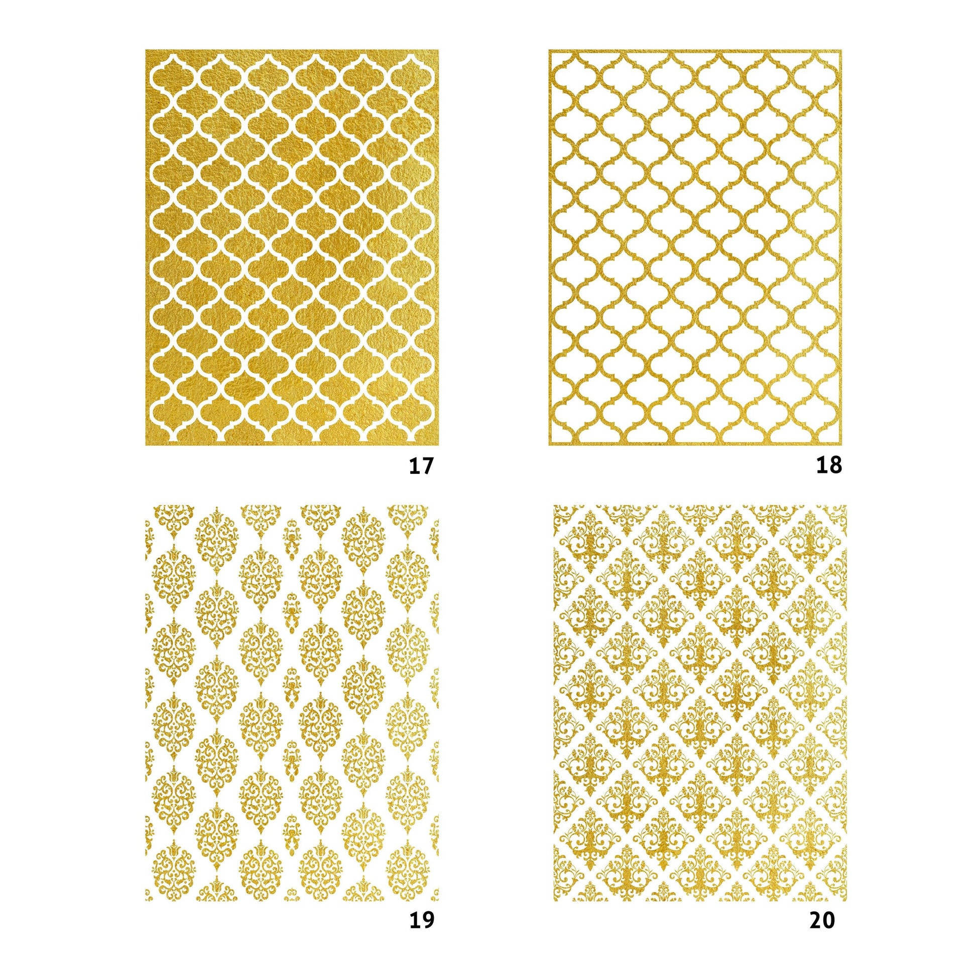 NEW! Gold Metal Leaf Decoupage Paper - A3 Size - Rice Paper with Gold Foil