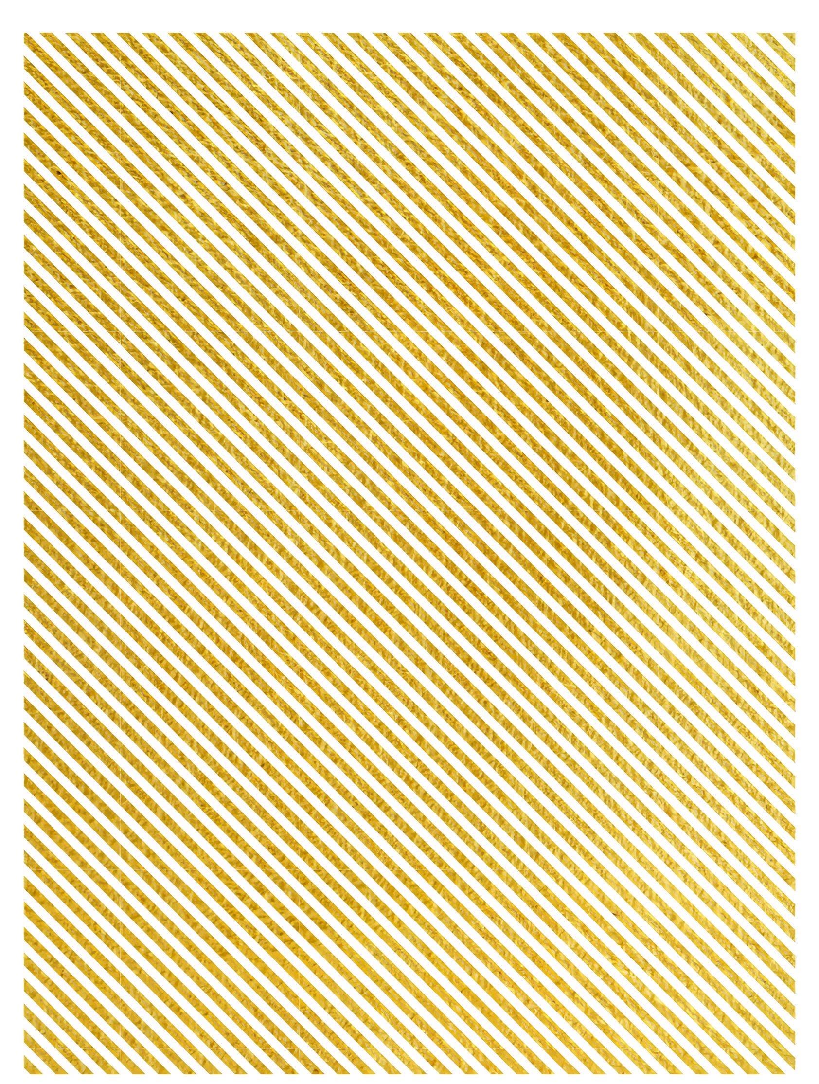 NEW! Gold Metal Leaf Decoupage Paper - A3 Size - Rice Paper with Gold Foil - Wave Pattern