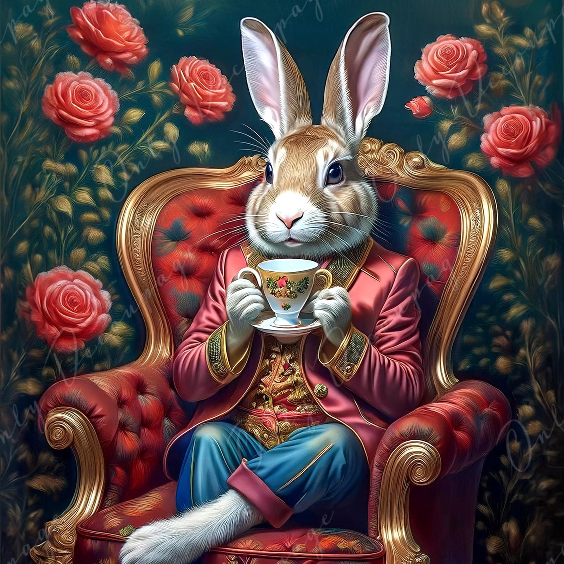 Fairytale Alice - Large Decoupage Paper - 6 Size Options - Tea Time with Rabbit