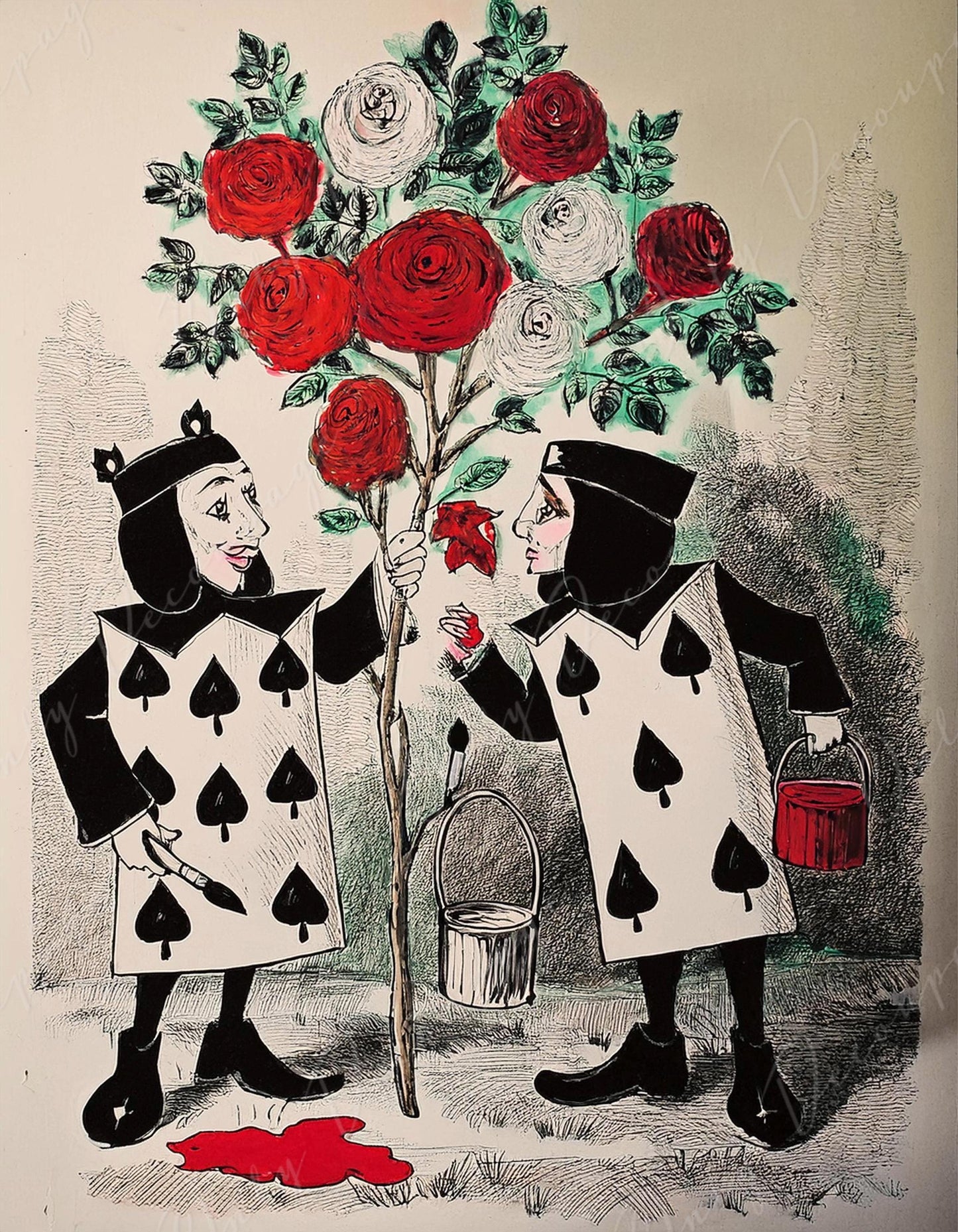Fairytale Alice - Large Decoupage Paper - 6 Size Options - Card Gardeners