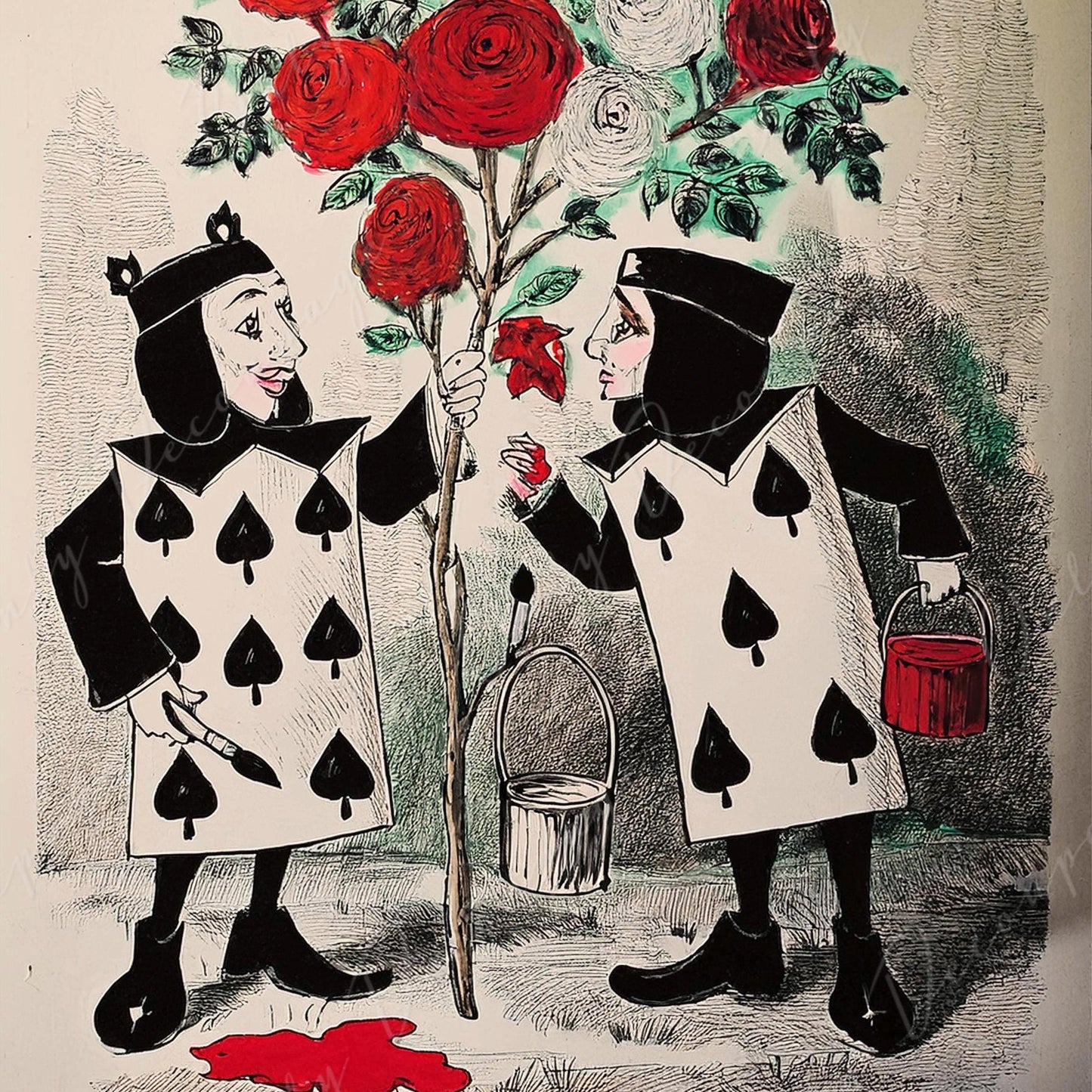 Fairytale Alice - Large Decoupage Paper - 6 Size Options - Card Gardeners