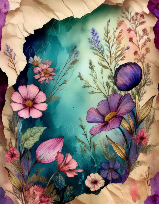 floral wonderland decoupage paper