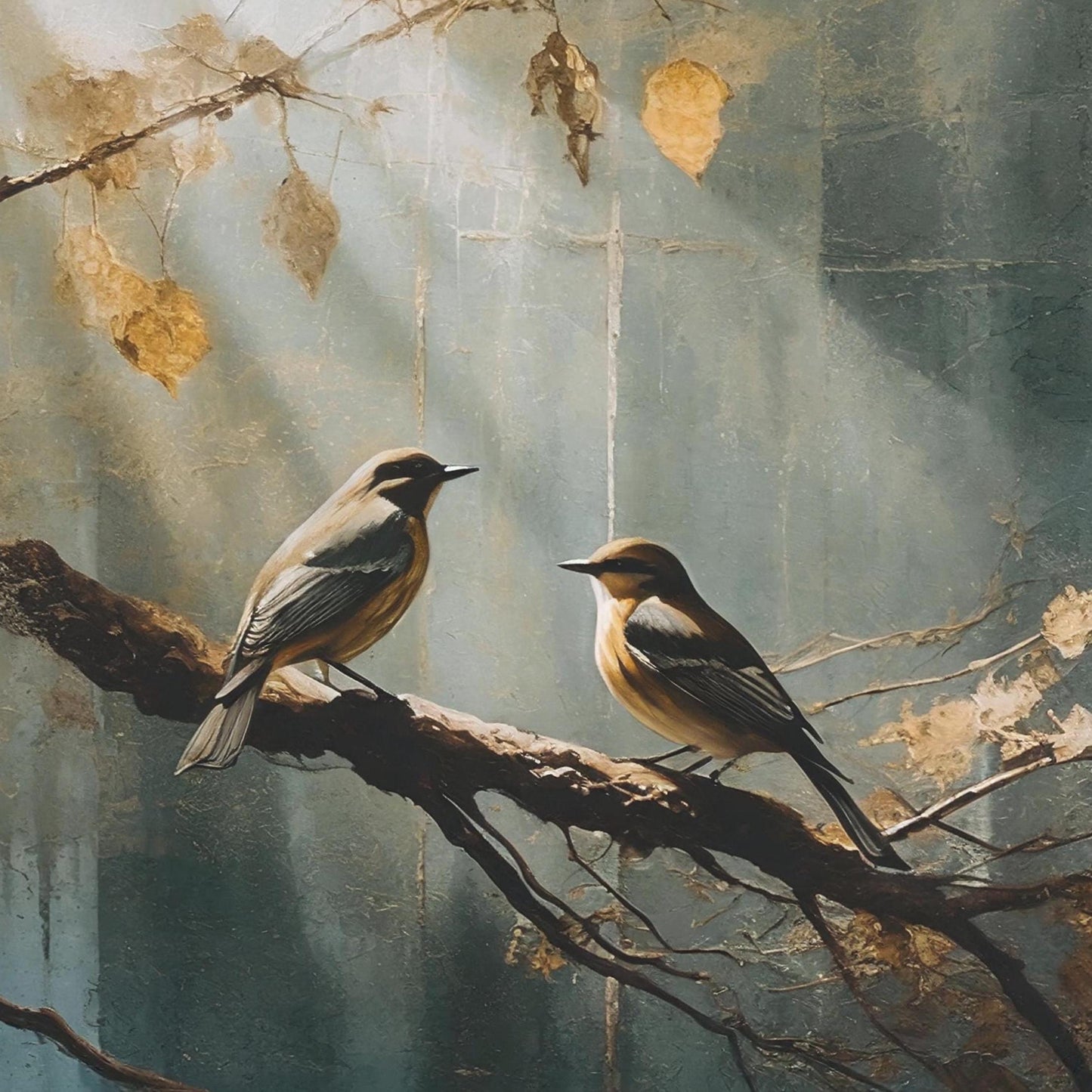 Large Decoupage Paper for Furniture - Rice Paper - Autumn - Decoupage Paper - Bird Decoupage - Dark Colors