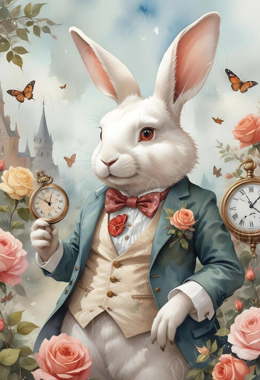 rabbit decoupage paper