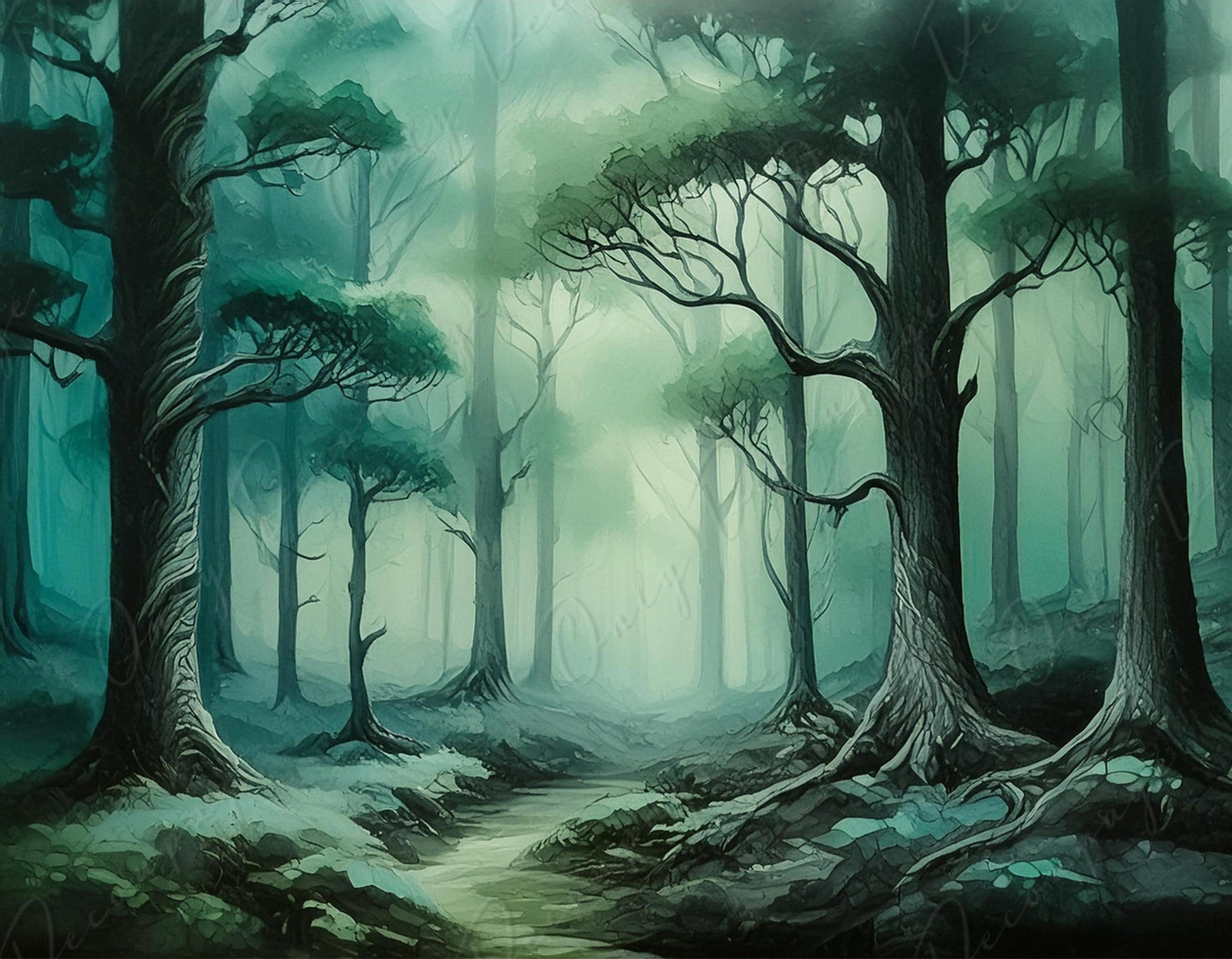 Green Forest - Large Decoupage Paper for Furniture - 6 Size Options