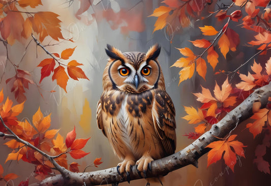 Halloween Collection - Large Decoupage Paper - 6 Size Options - Owl