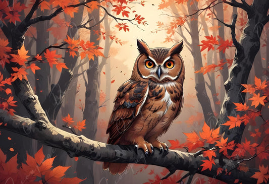 Halloween Collection - Large Decoupage Paper - 6 Size Options - Owl