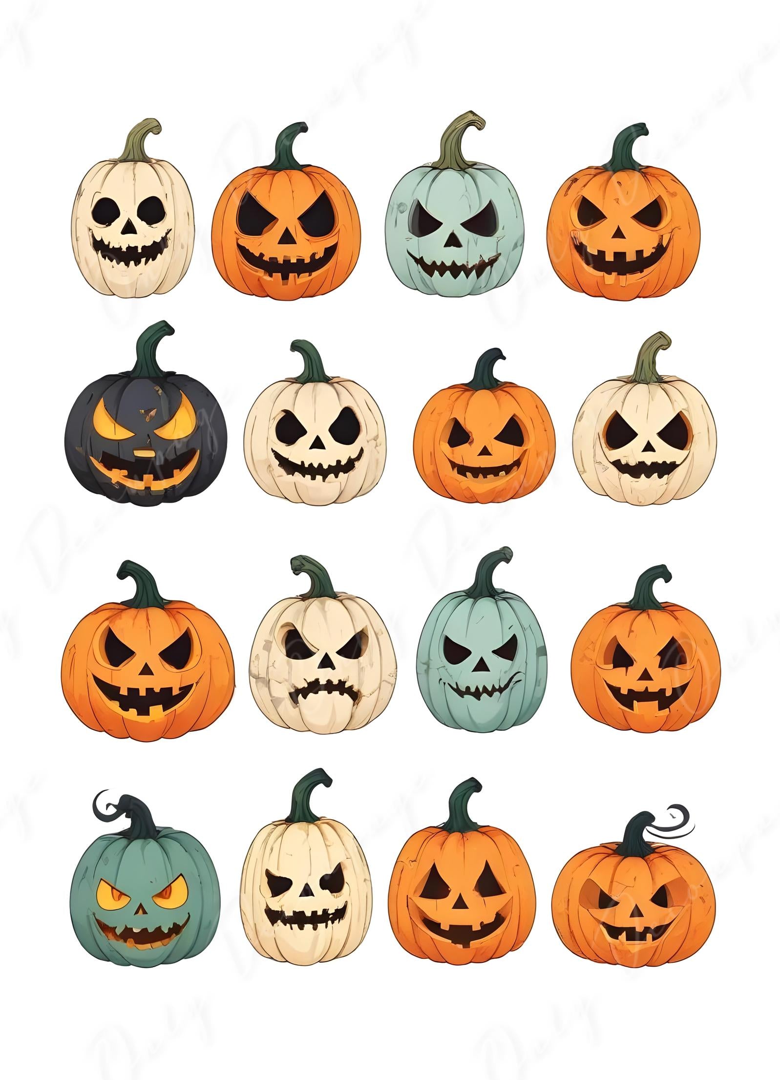 Halloween Collection - Large Decoupage Paper - 6 Size Options - Pumpkin