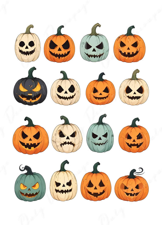 Halloween Collection - Large Decoupage Paper - 6 Size Options - Pumpkin