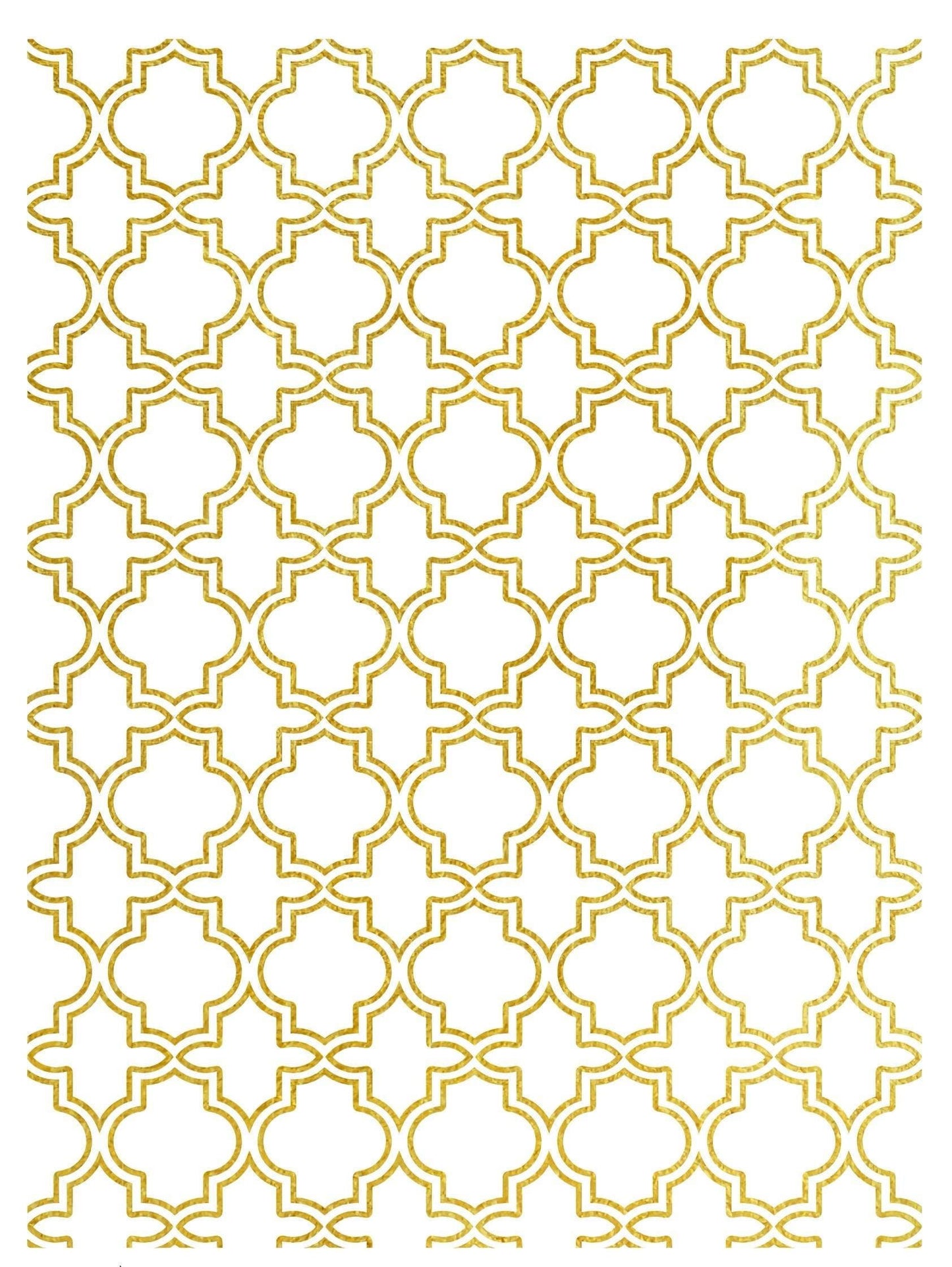 NEW! Gold Metal Leaf Decoupage Paper - A3 Size - Rice Paper with Gold Foil - Stripe Pattern