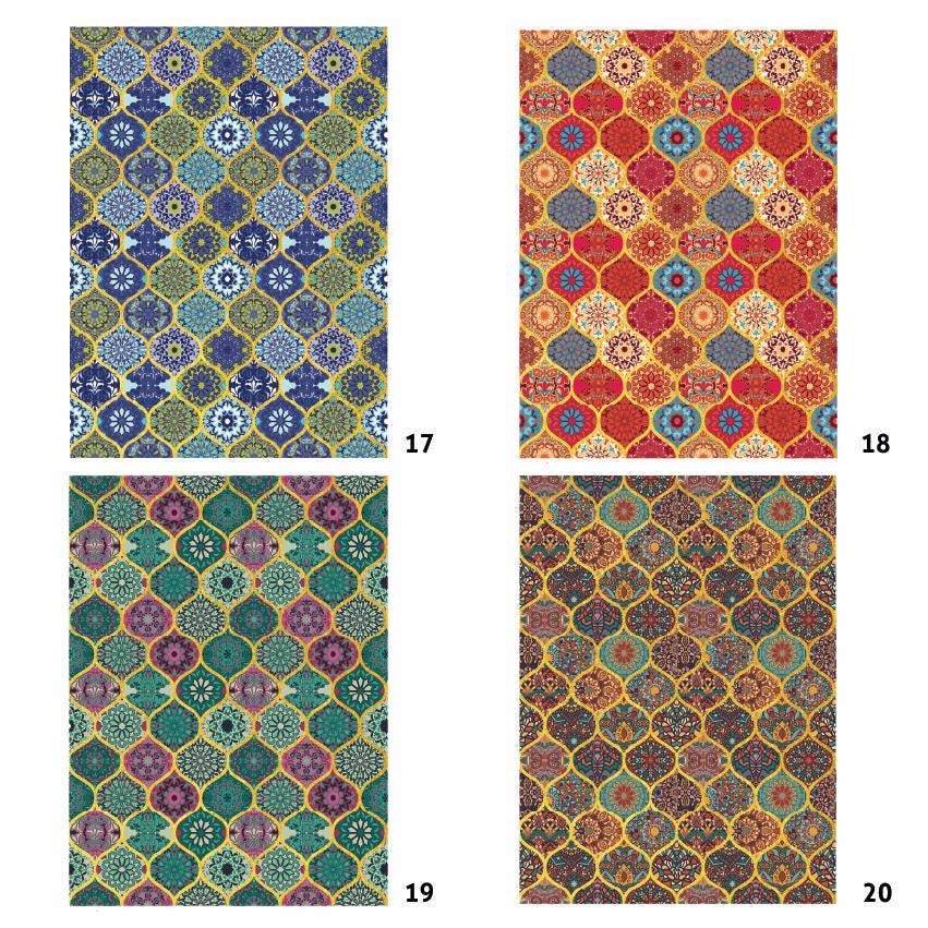 NEW! Gold Metal Leaf Decoupage Paper - A3 Size - Rice Paper with Gold Foil - Moroccan Pattern