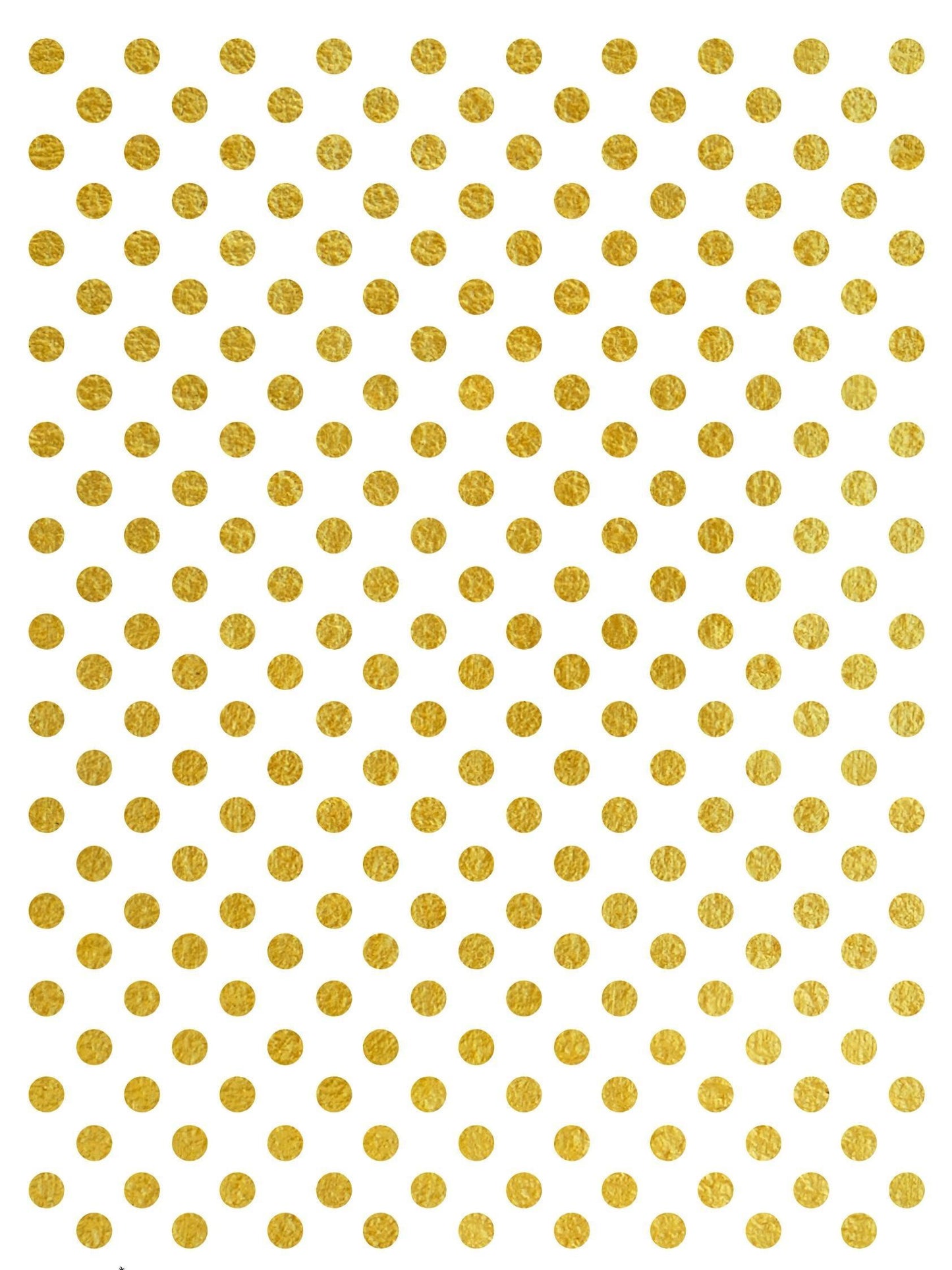 NEW! Gold Metal Leaf Decoupage Paper - A3 Size - Rice Paper with Gold Foil - Checkered - Dot Pattern