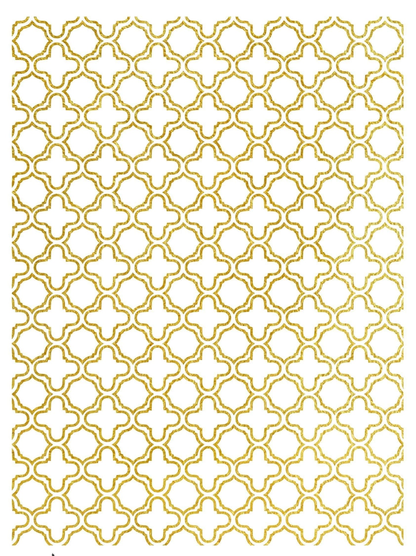 NEW! Gold Metal Leaf Decoupage Paper - A3 Size - Rice Paper with Gold Foil - Stripe Pattern