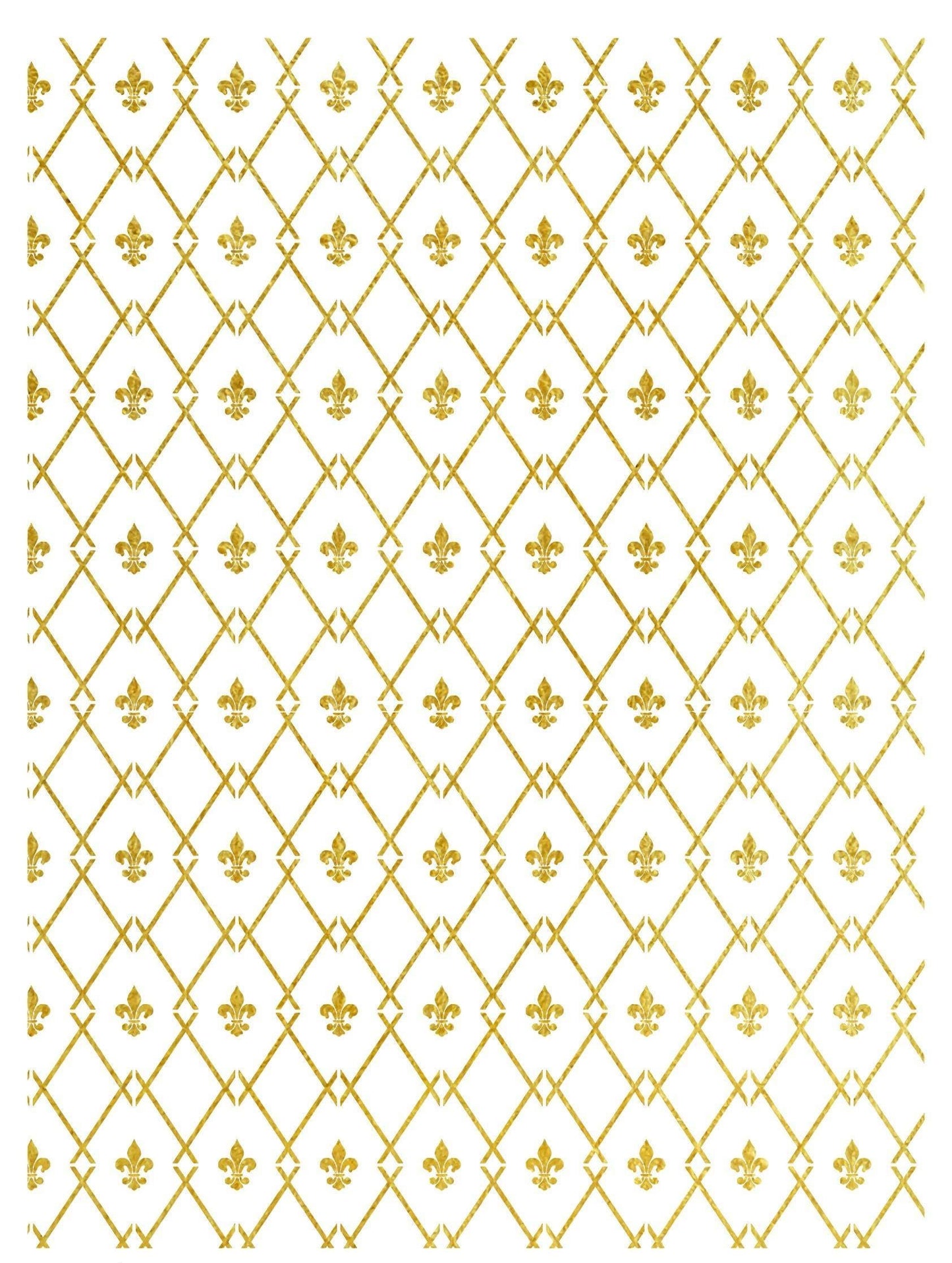 NEW! Gold Metal Leaf Decoupage Paper - A3 Size - Rice Paper with Gold Foil - Honeycomb Pattern