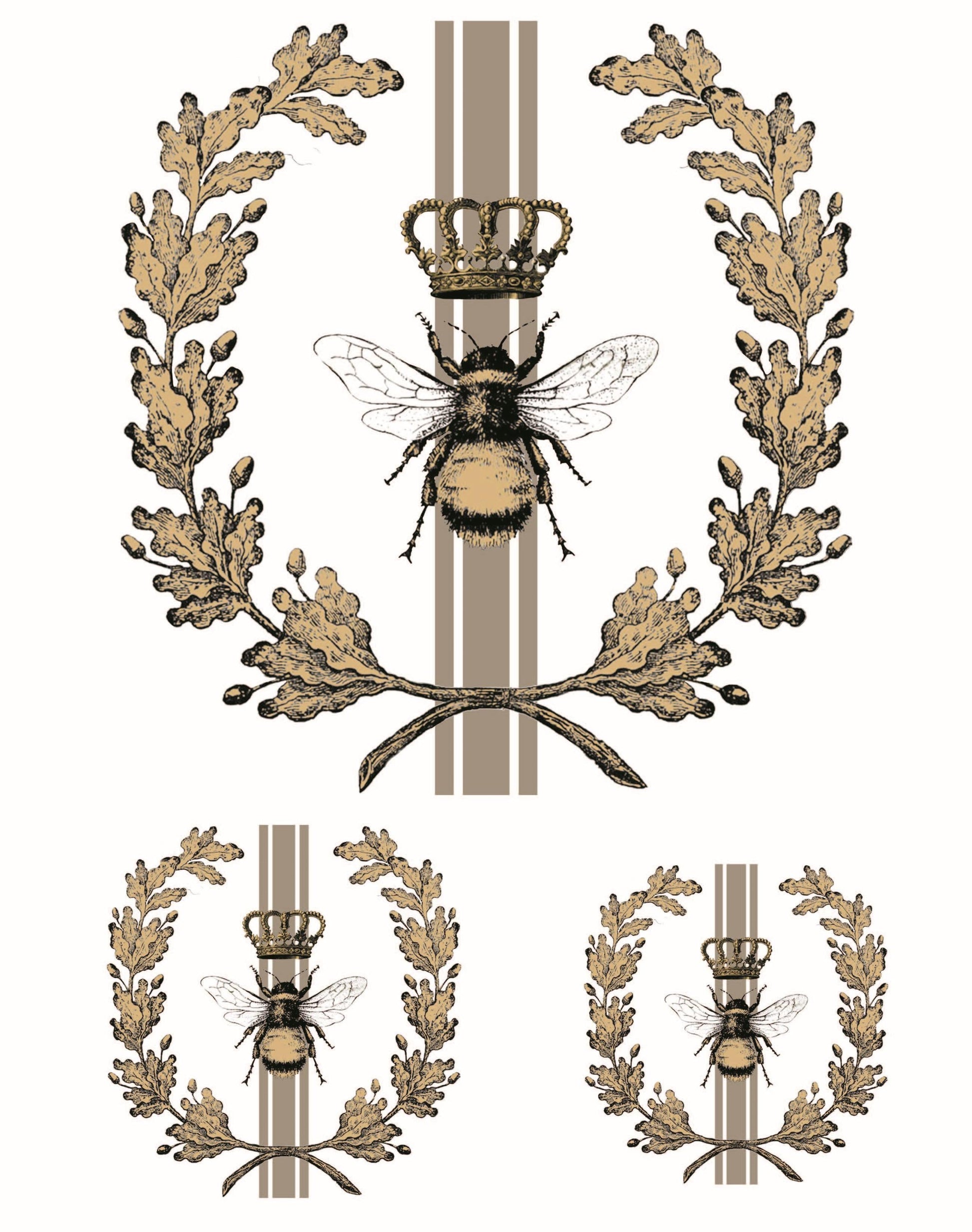 Easy Furniture Transfer - Decor Transfer - Furniture Upcycling - Floral Transfer - Queen Bee