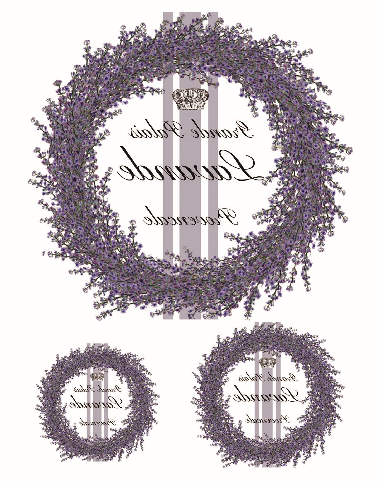 Easy Furniture Transfer - Decor Transfer - Furniture Upcycling - Floral Transfer - Purple Lavander