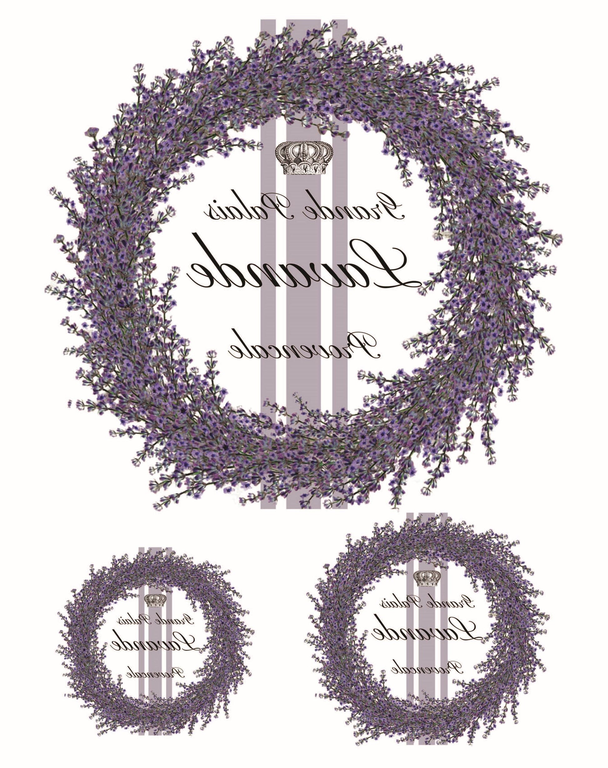 Easy Furniture Transfer - Decor Transfer - Furniture Upcycling - Floral Transfer - Purple Lavander
