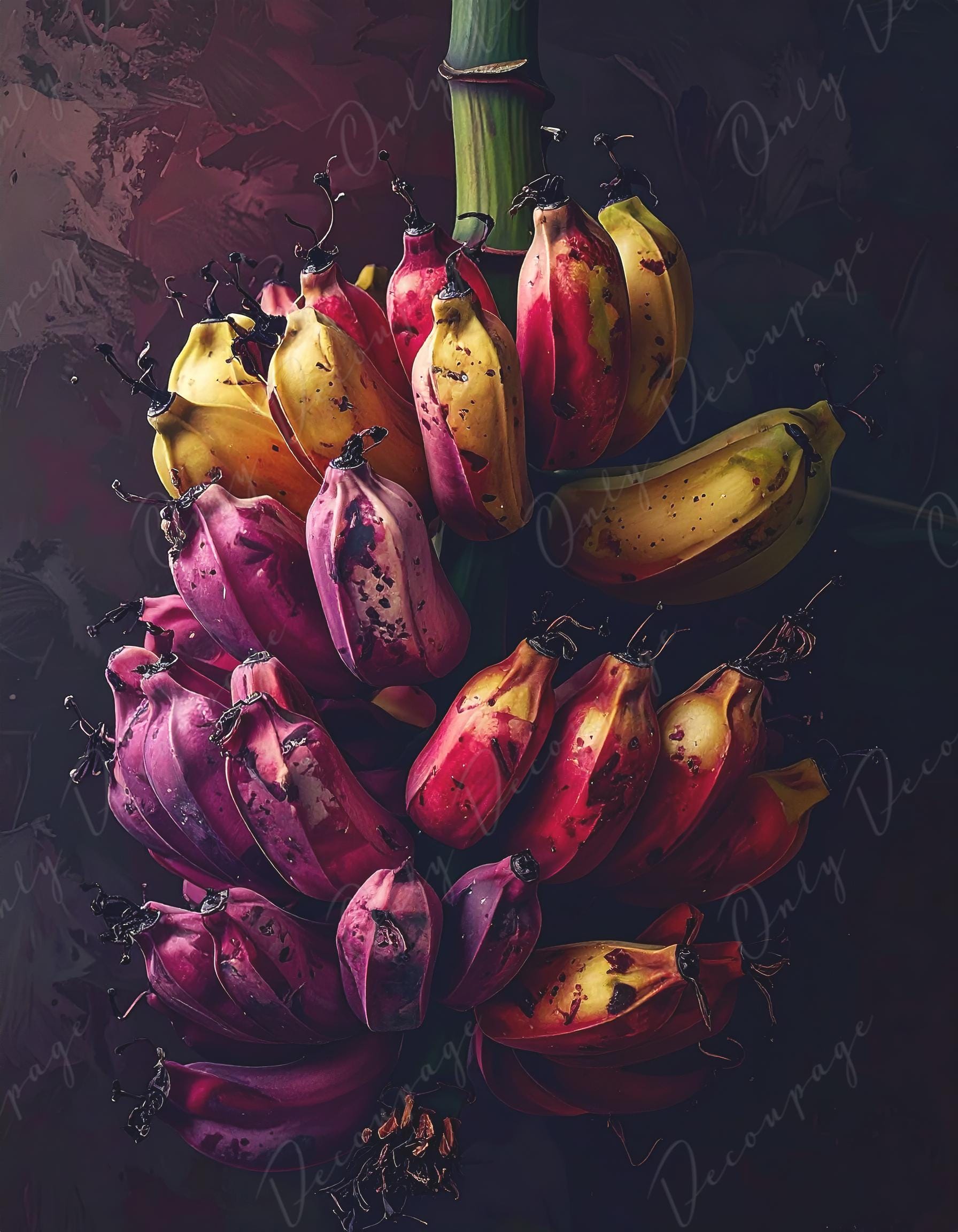 Banana - Large Decoupage Paper for Furniture - 7 Size Options - Chiaroscuro