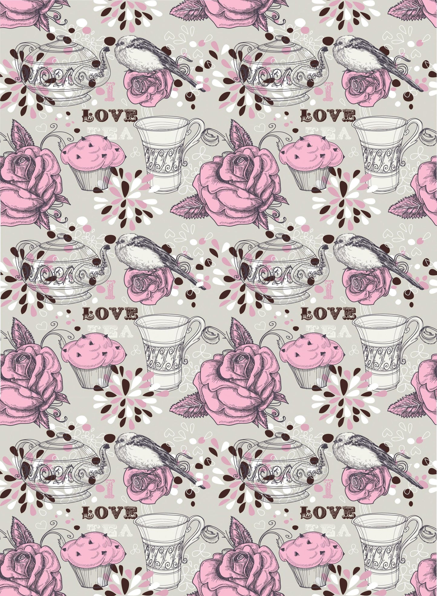 Tea & Coffee Decoupage Paper - Decoupage Art - Large Size Rice Paper for Decoupage - A3 A2 A1 A0