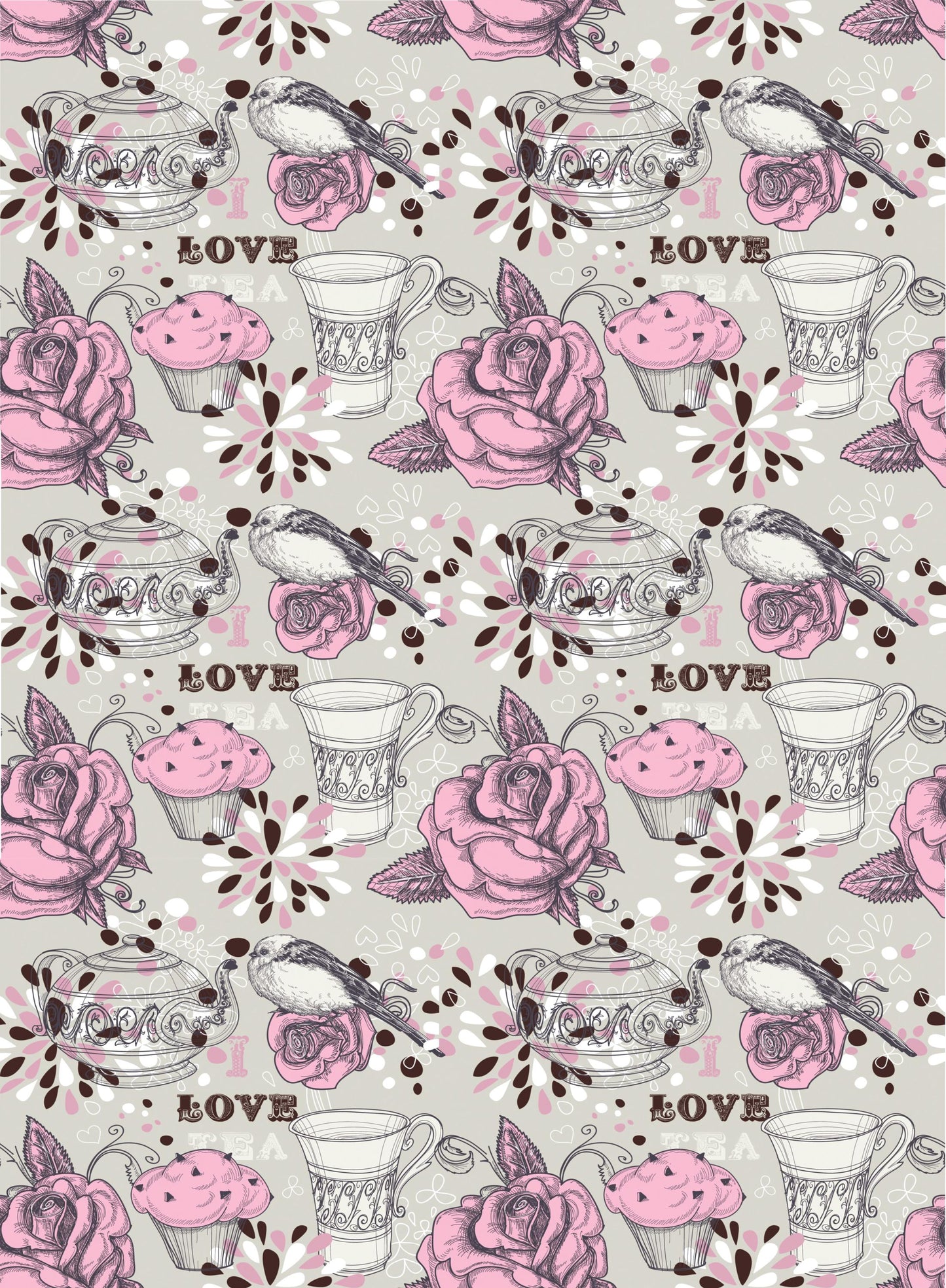Tea & Coffee Decoupage Paper - Decoupage Art - Large Size Rice Paper for Decoupage - A3 A2 A1 A0