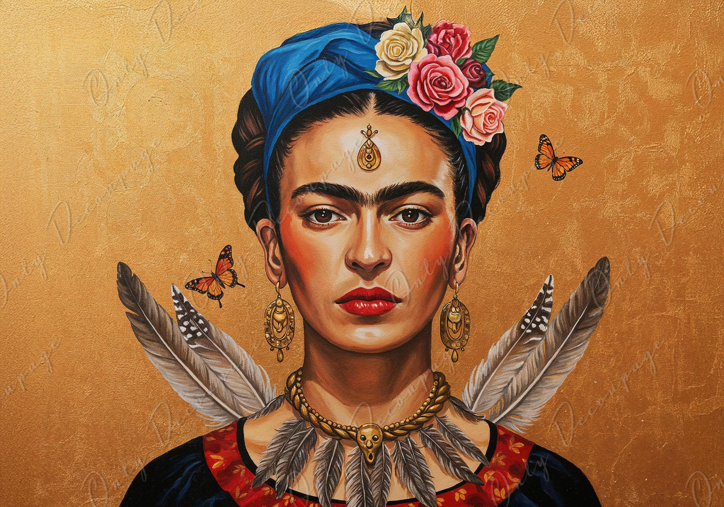 Frida Series - Large Decoupage Paper for Furniture - 7 Size Options - Rice Paper Decoupage