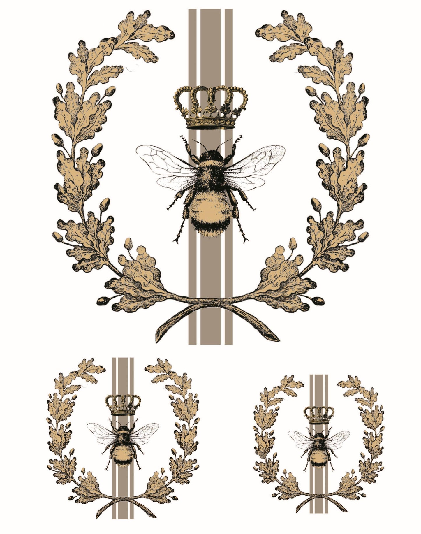 Easy Furniture Transfer - Decor Transfer - Furniture Upcycling - Floral Transfer - Queen Bee