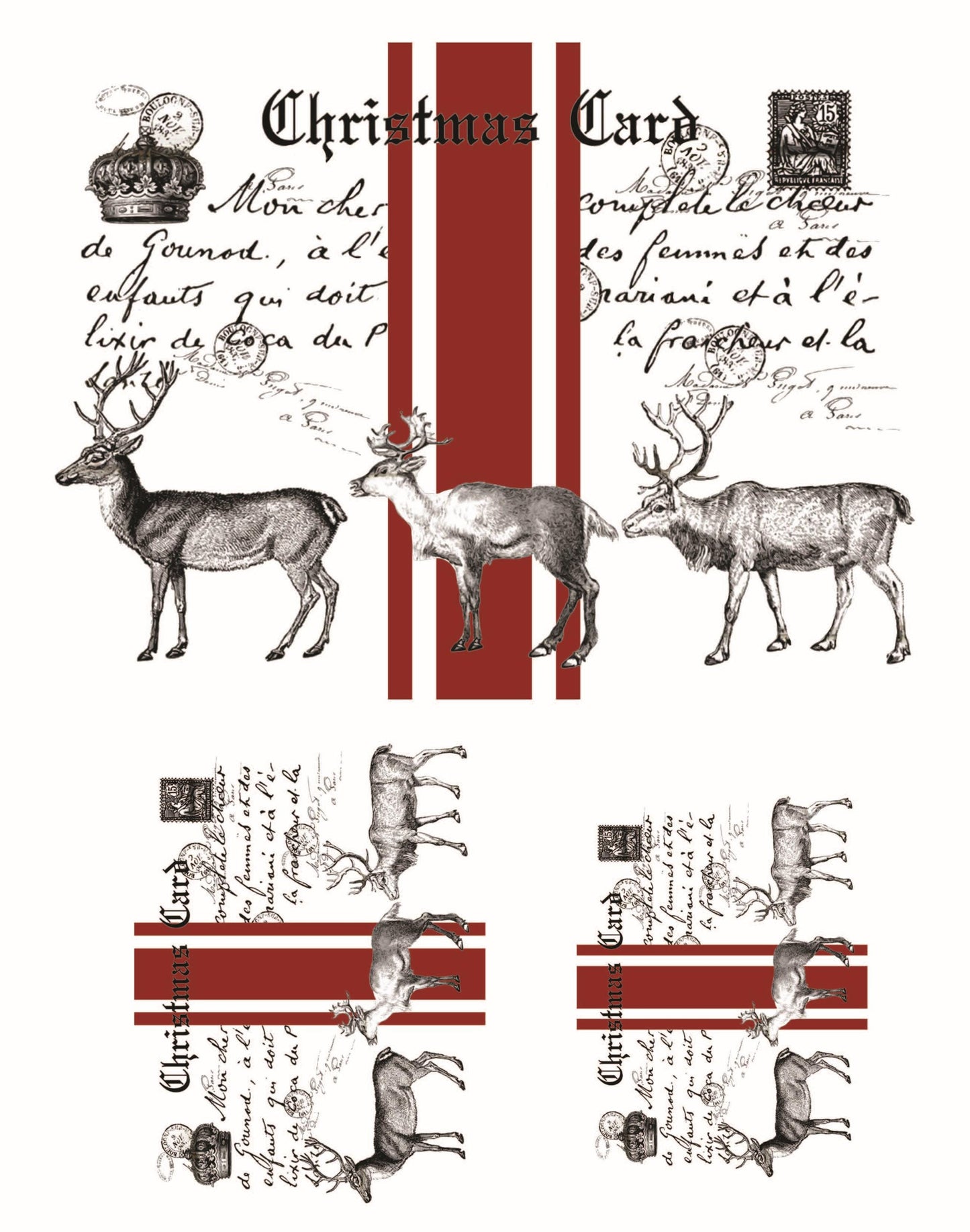 Christmas - Easy Furniture Transfer - Decor Transfer - Furniture Upcycling - Deer