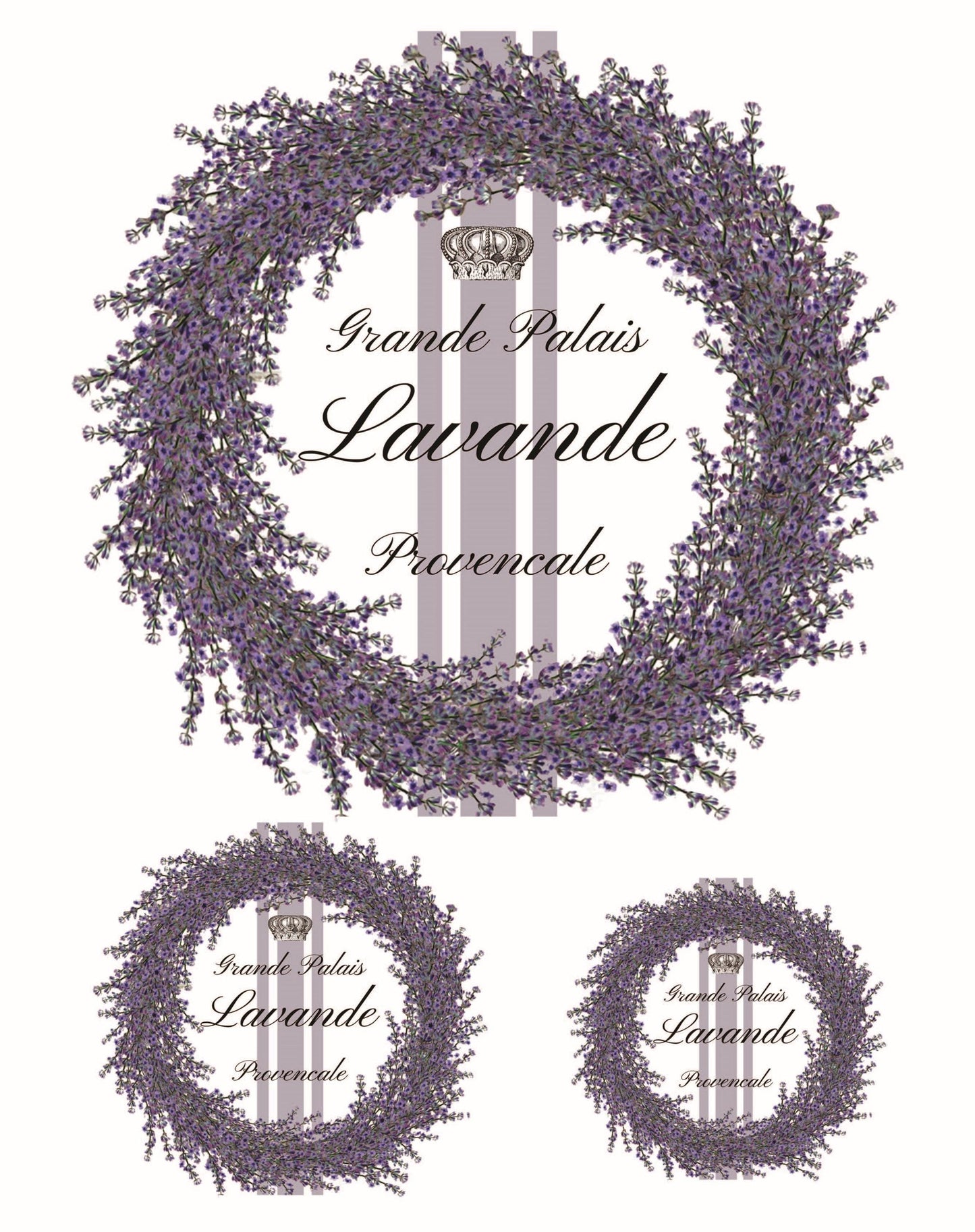 Easy Furniture Transfer - Decor Transfer - Furniture Upcycling - Floral Transfer - Purple Lavander
