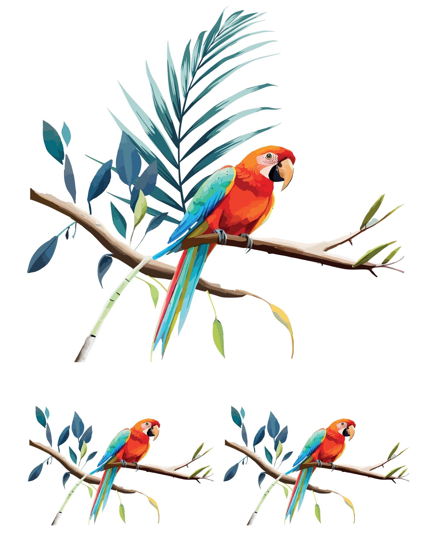 Parrot - Easy Furniture Transfer - Decor Transfer - Furniture Upcycling - Tropical Bird