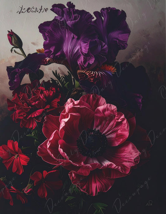 NEW! Chiaroscuro - Large Decoupage Paper for Furniture - 7 Size Options