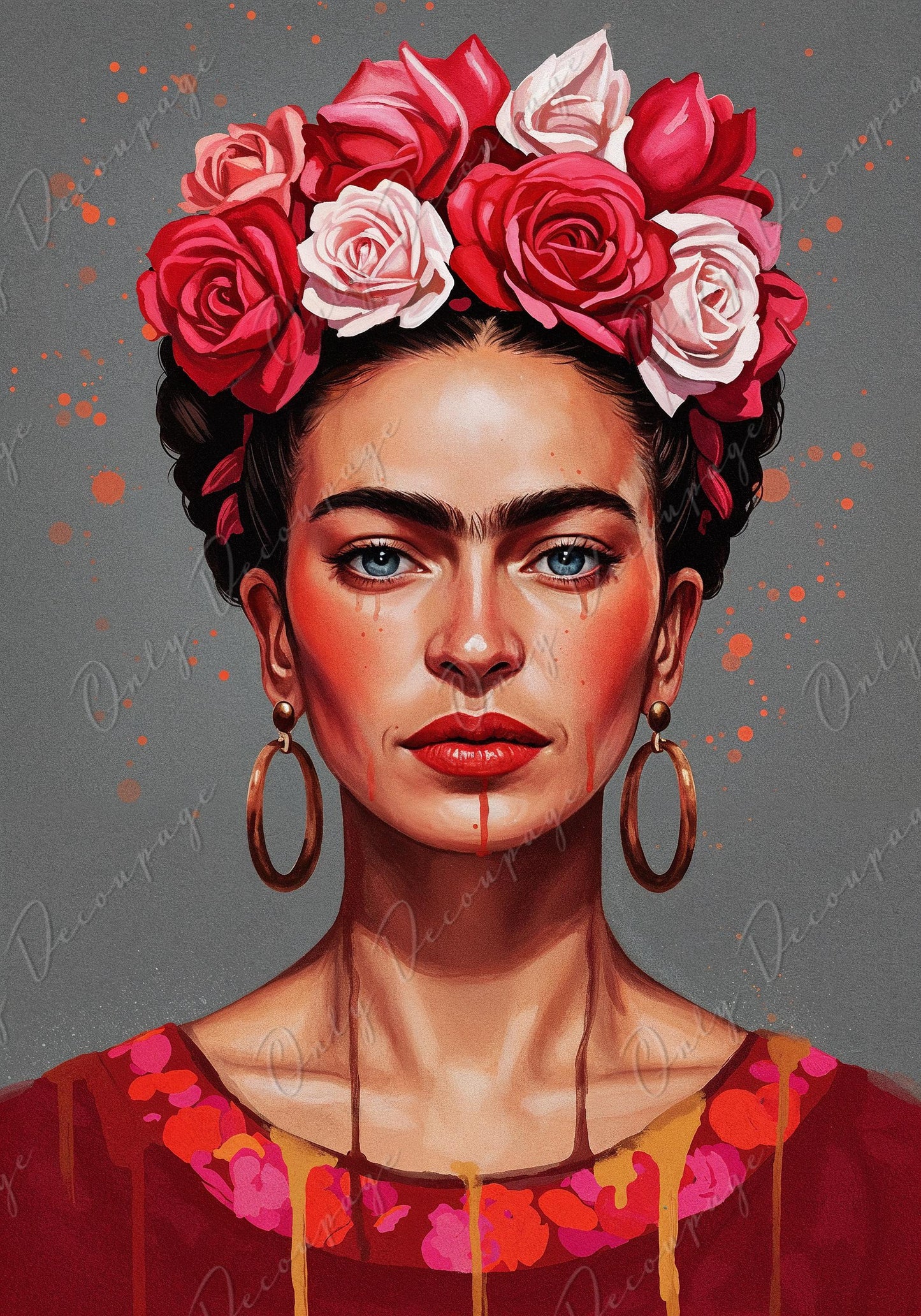 Frida Series - Rice Paper Decoupage - 7 Size Options