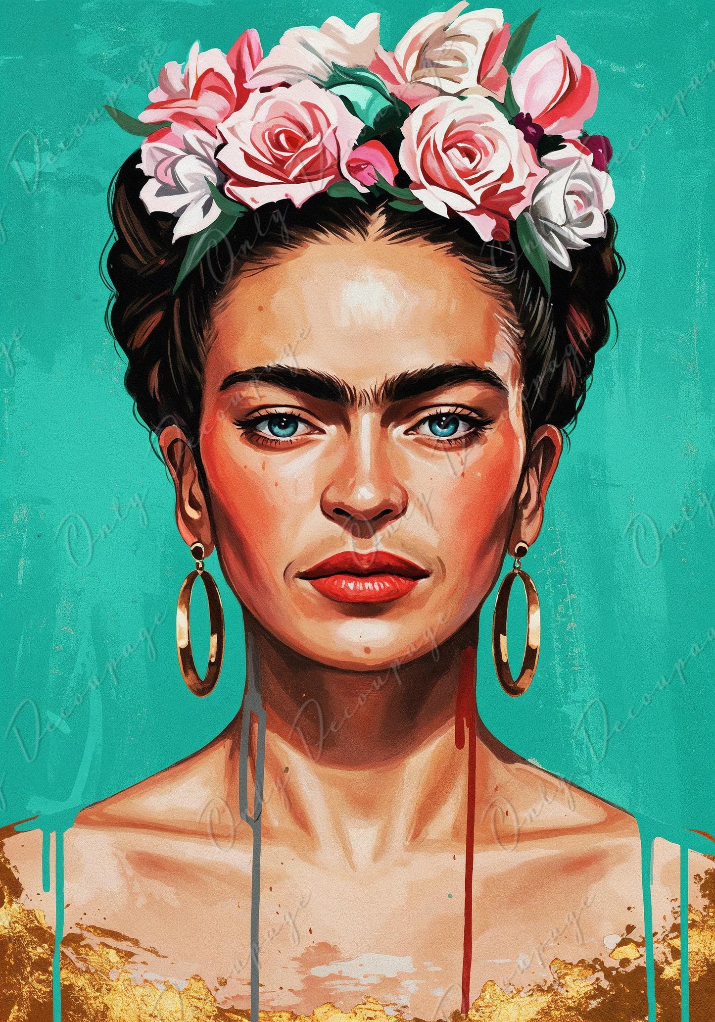 Frida Series - Rice Paper Decoupage - 7 Size Options