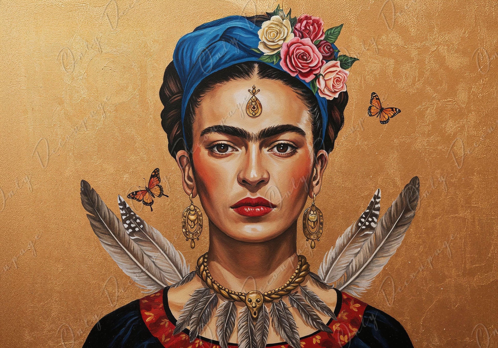 Frida Series - Large Decoupage Paper for Furniture - 7 Size Options - Rice Paper Decoupage