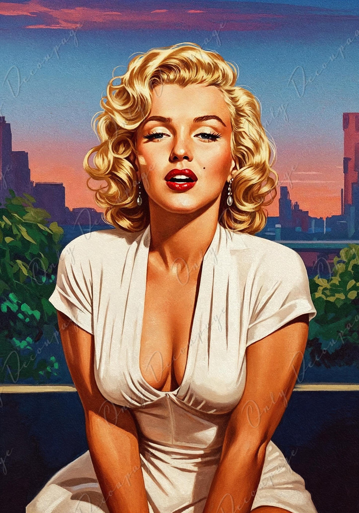 Large Decoupage Paper - 7 Size Options - Marilyn Series - Rice Paper for Furniture