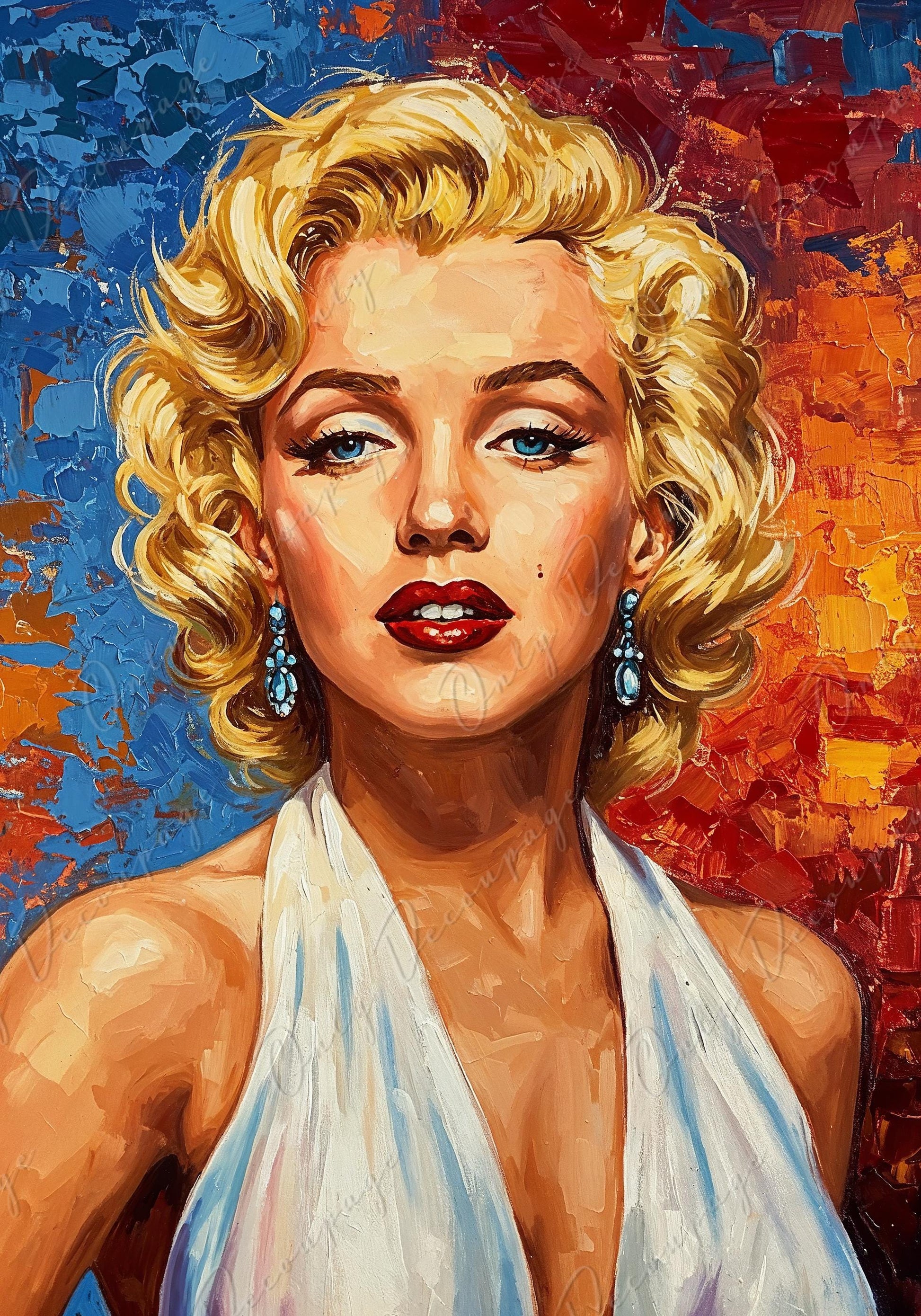 Large Decoupage Paper - 7 Size Options - Marilyn Series - Rice Paper for Furniture