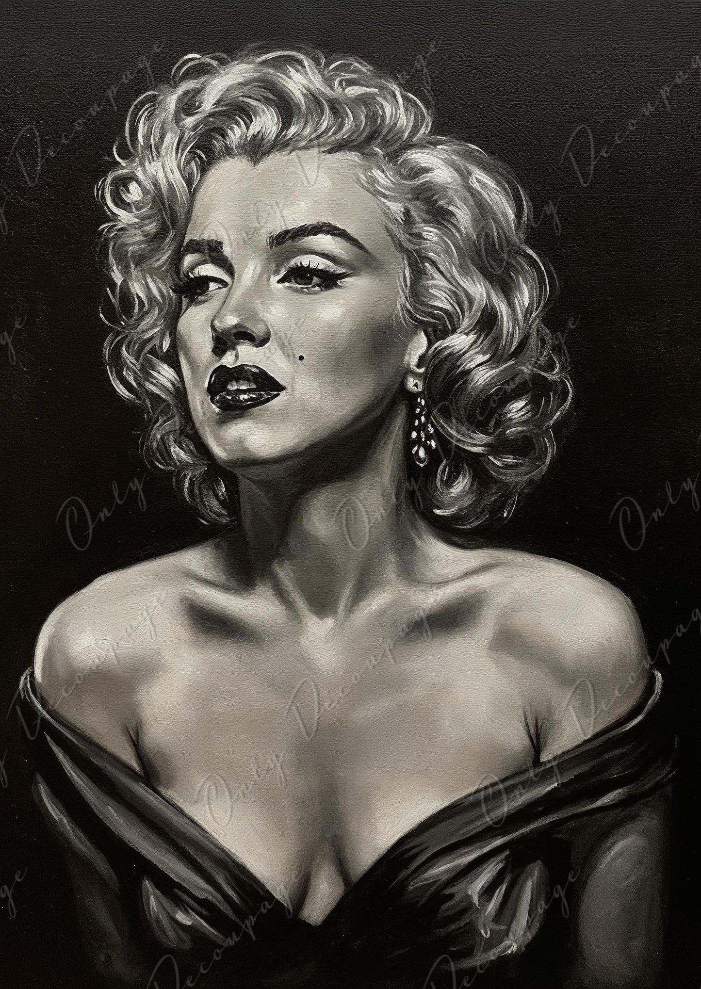 Large Decoupage Paper - 7 Size Options - Marilyn Series - Rice Paper for Furniture