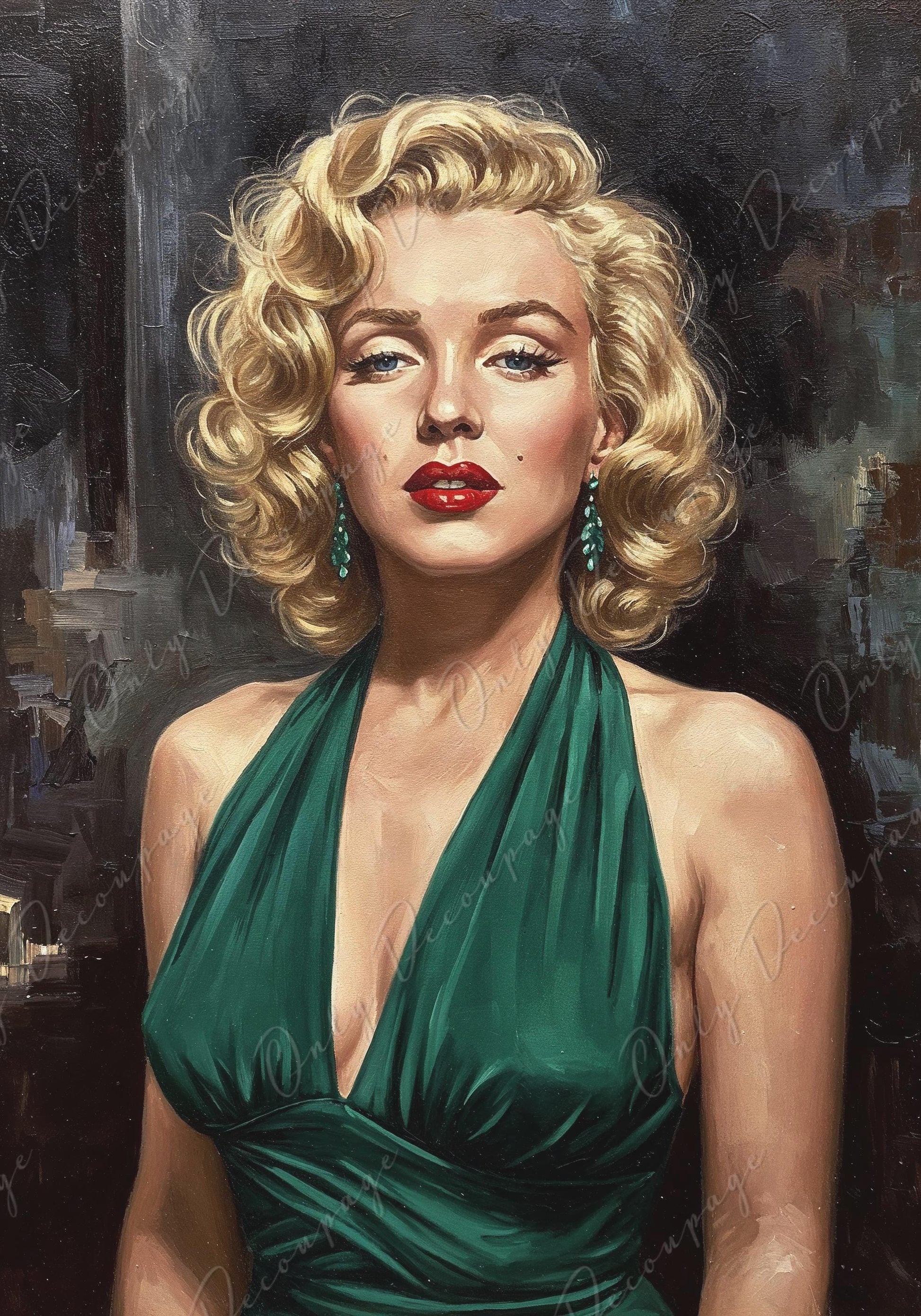 Large Decoupage Paper - 7 Size Options - Marilyn Series - Rice Paper for Furniture