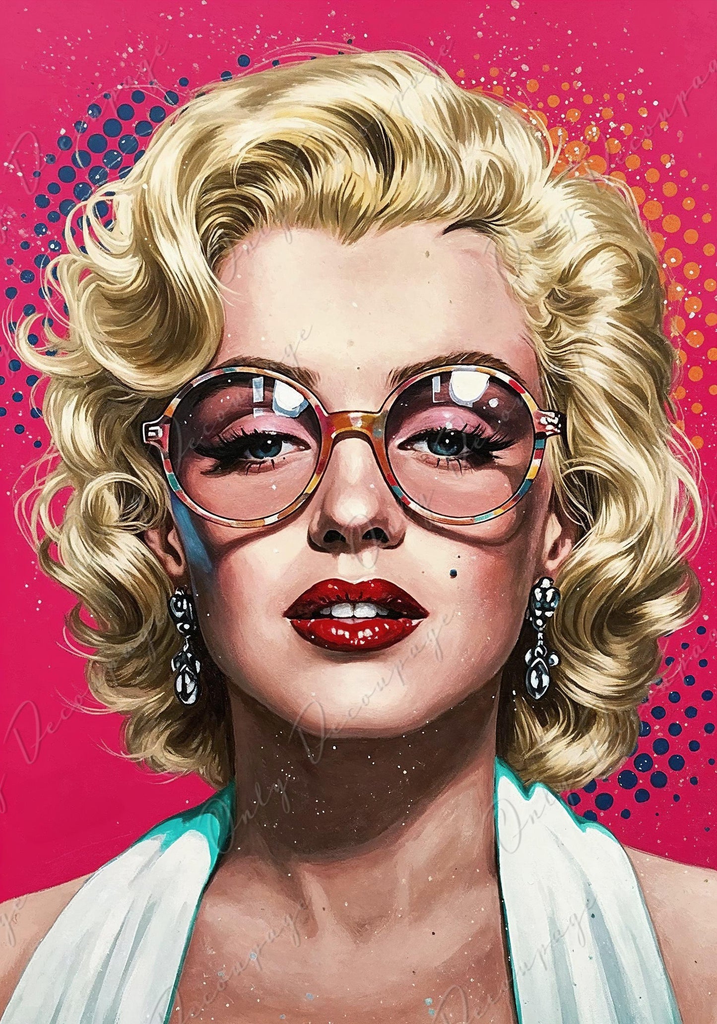 Large Decoupage Paper - 7 Size Options - Marilyn Series - Rice Paper for Furniture - Blondie - Pop Art