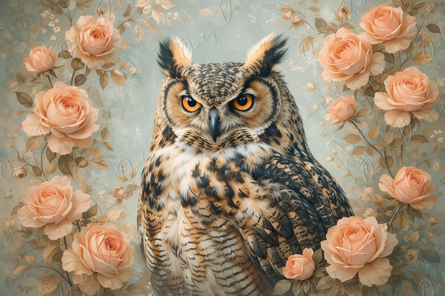 Furniture Decoupage Paper - 8 Size Options - Owl Rice Paper - Dresser Upcycling